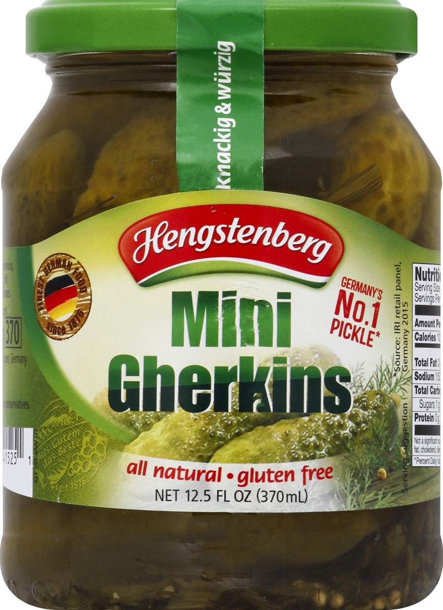 slide 2 of 2, Hengstenberg Gherkins 12.5 oz, 12.5 oz