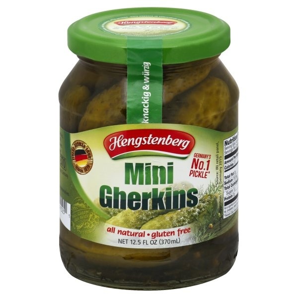 slide 1 of 2, Hengstenberg Gherkins 12.5 oz, 12.5 oz