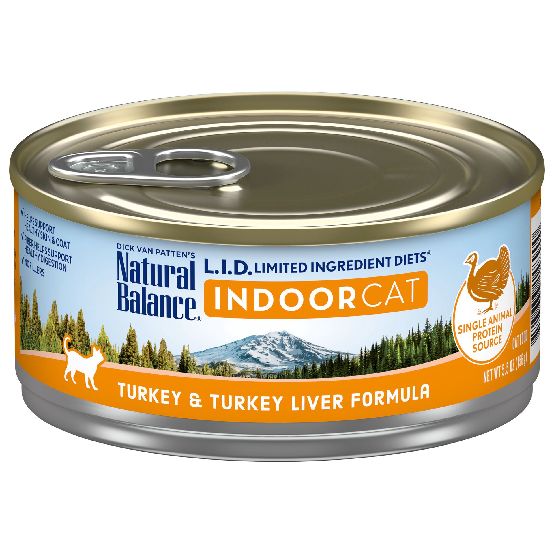 slide 1 of 10, Natural Balance L.I.D. Limited Ingredient Diets Wet Cat Food For Indoor Cats, Turkey & Turkey Liver Formula, 5.5-ounce can, 5.5 oz
