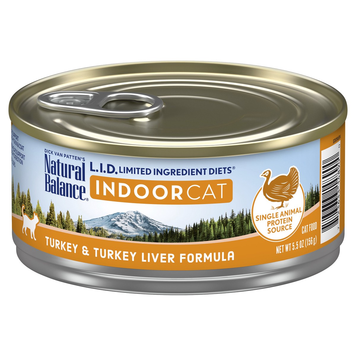 slide 9 of 10, Natural Balance L.I.D. Limited Ingredient Diets Wet Cat Food For Indoor Cats, Turkey & Turkey Liver Formula, 5.5-ounce can, 5.5 oz