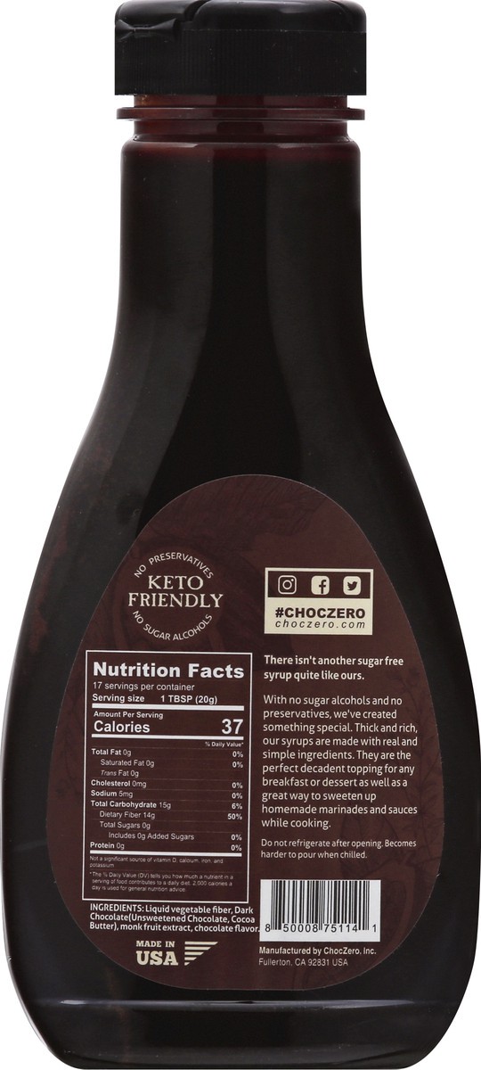 slide 10 of 13, ChocZero Sugar Free Chocolate Syrup - 12 oz, 12 oz