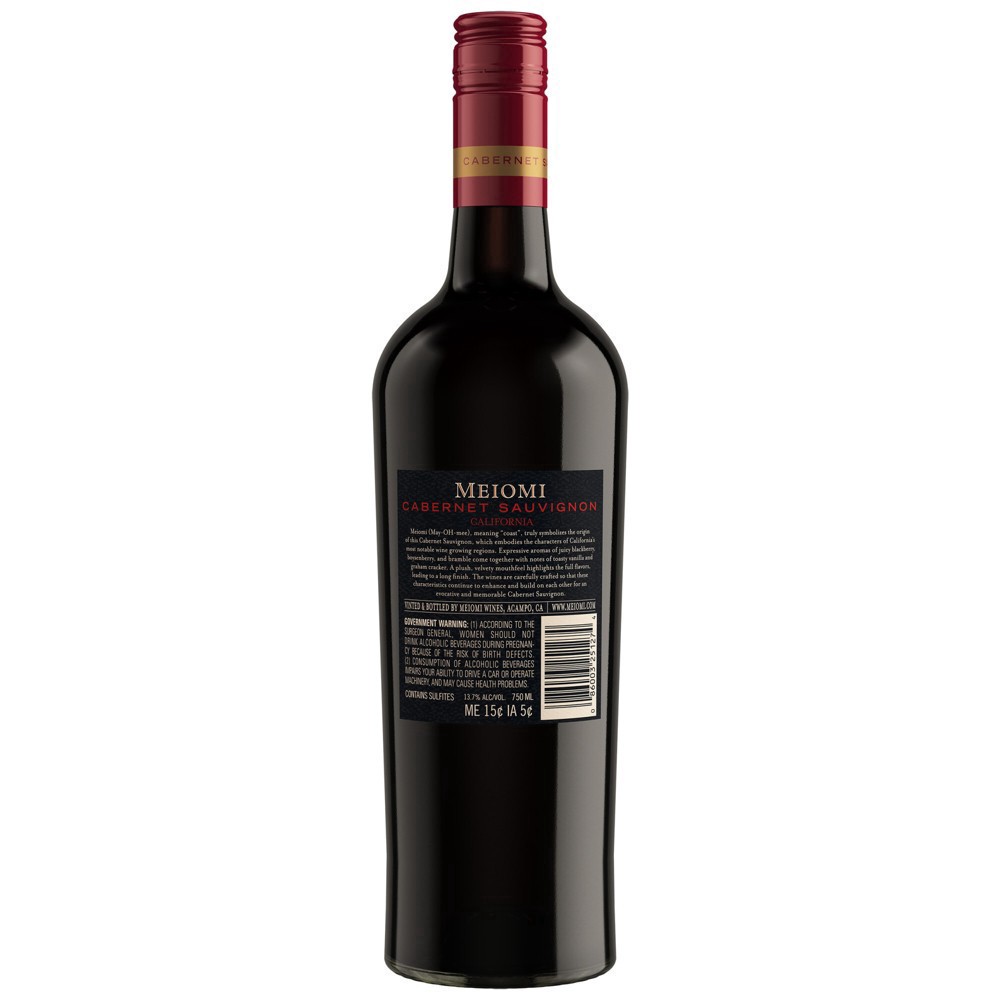 slide 4 of 27, Meiomi California Cabernet Sauvignon Red Wine, 750 mL Bottle, 25.36 fl oz