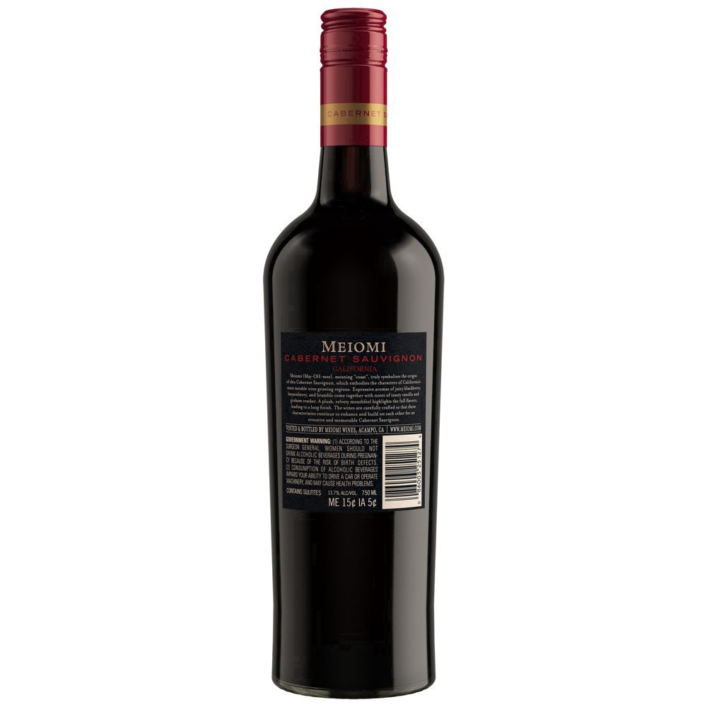 slide 16 of 27, Meiomi California Cabernet Sauvignon Red Wine, 750 mL Bottle, 25.36 fl oz