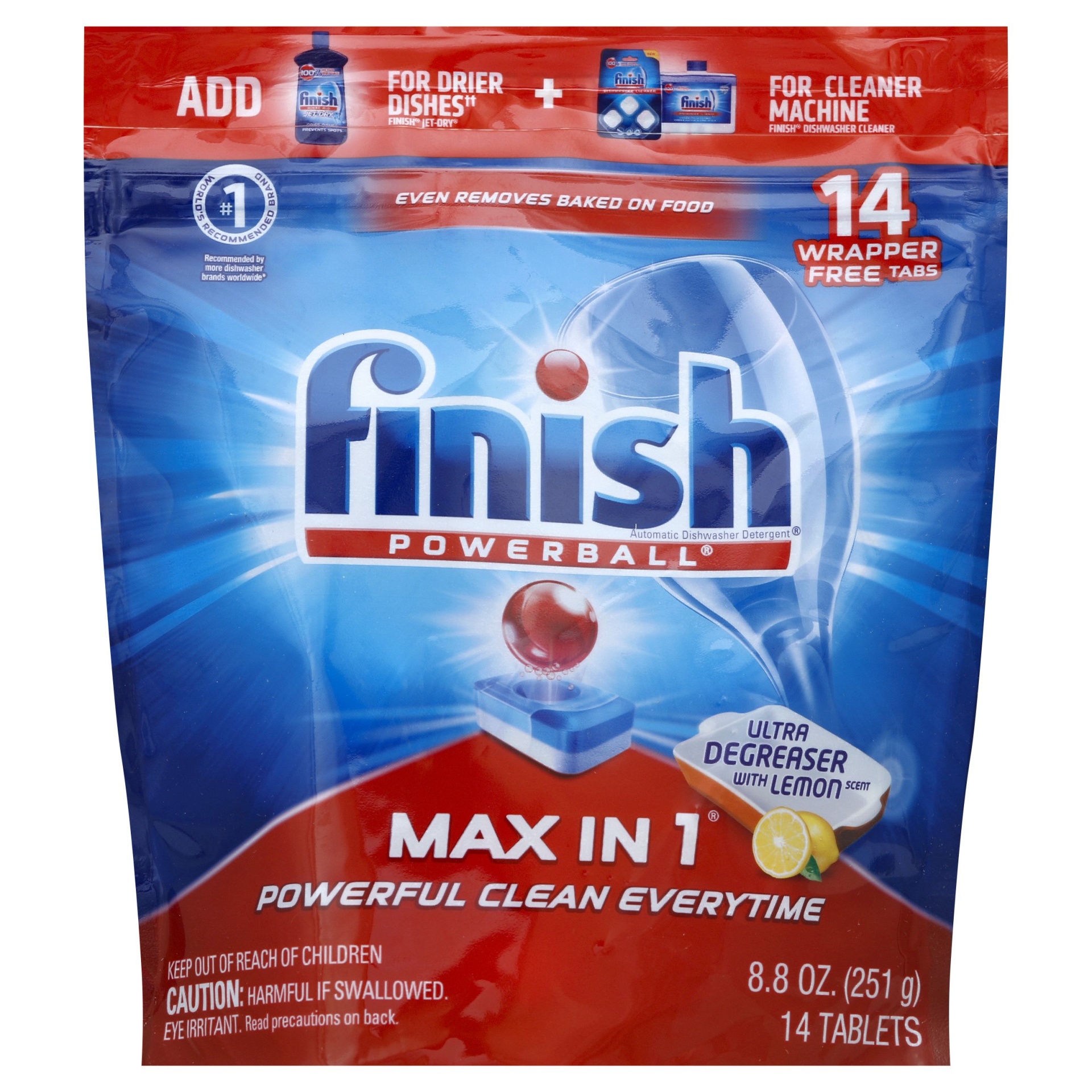 slide 1 of 6, Finish Automatic Dishwasher Detergent 14 ea, 14 ct