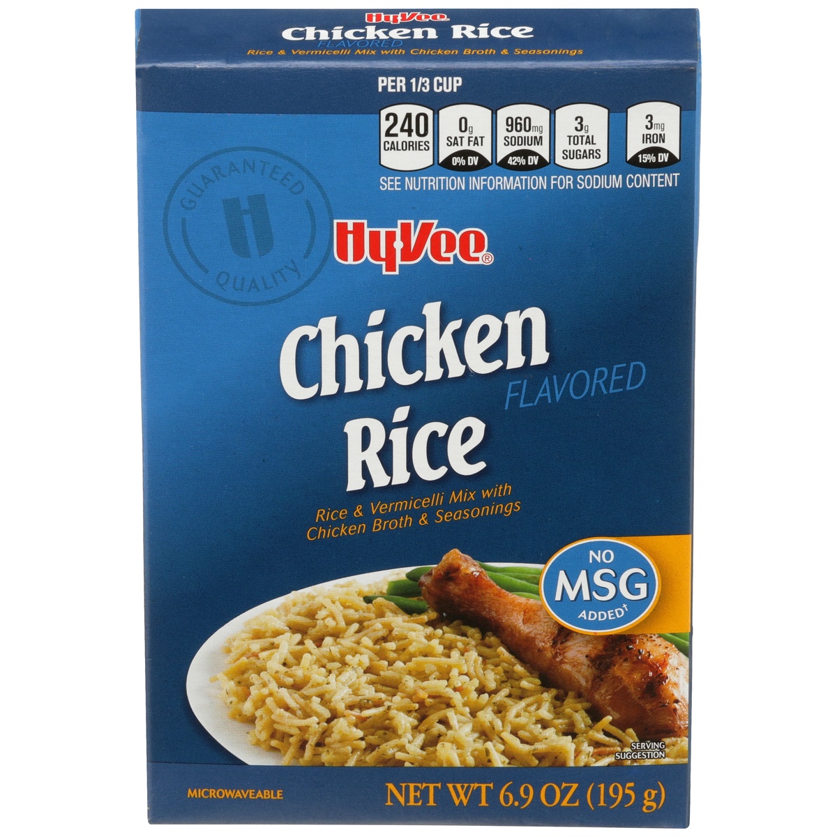 slide 1 of 1, Hy-vee Chicken Flavored Rice & Vermicelli Mix With Chicken Broth & Seasonings, 6.9 oz