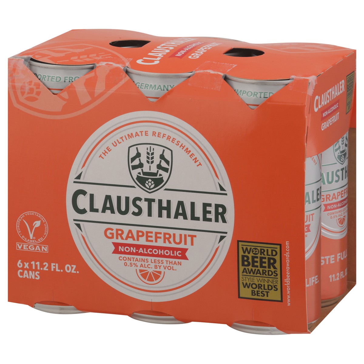 slide 10 of 11, Clausthaler Non-Alcoholic Grapefruit Beer 6 - 11.2 fl oz Cans, 6 ct; 11.2 oz