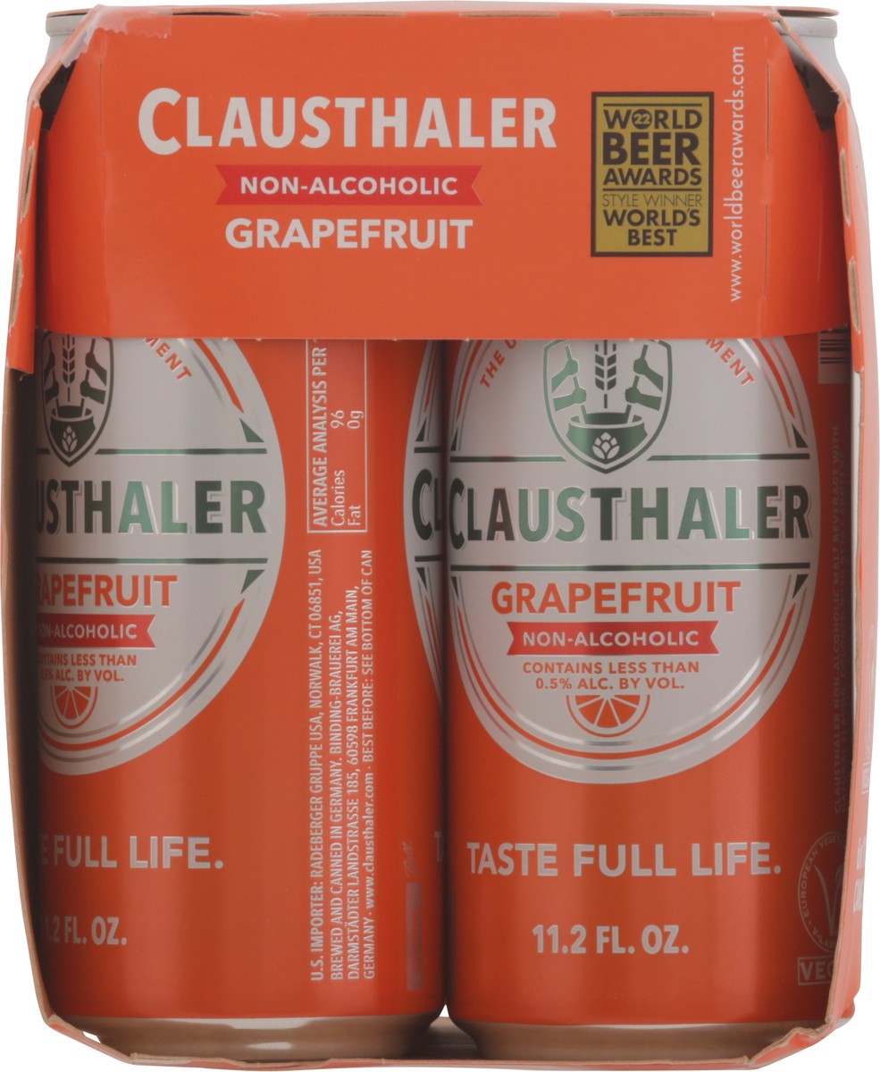slide 2 of 11, Clausthaler Non-Alcoholic Grapefruit Beer 6 - 11.2 fl oz Cans, 6 ct; 11.2 oz