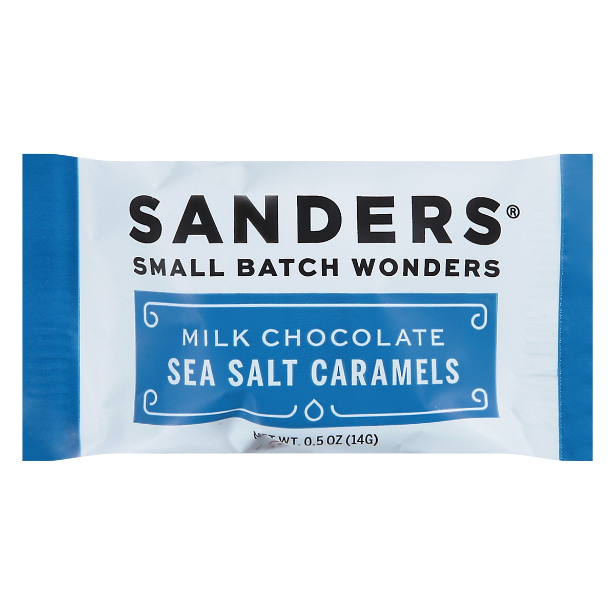 slide 1 of 1, Sanders Milk Chocolate Sea Salt Caramels 0.5 oz, 0.5 oz