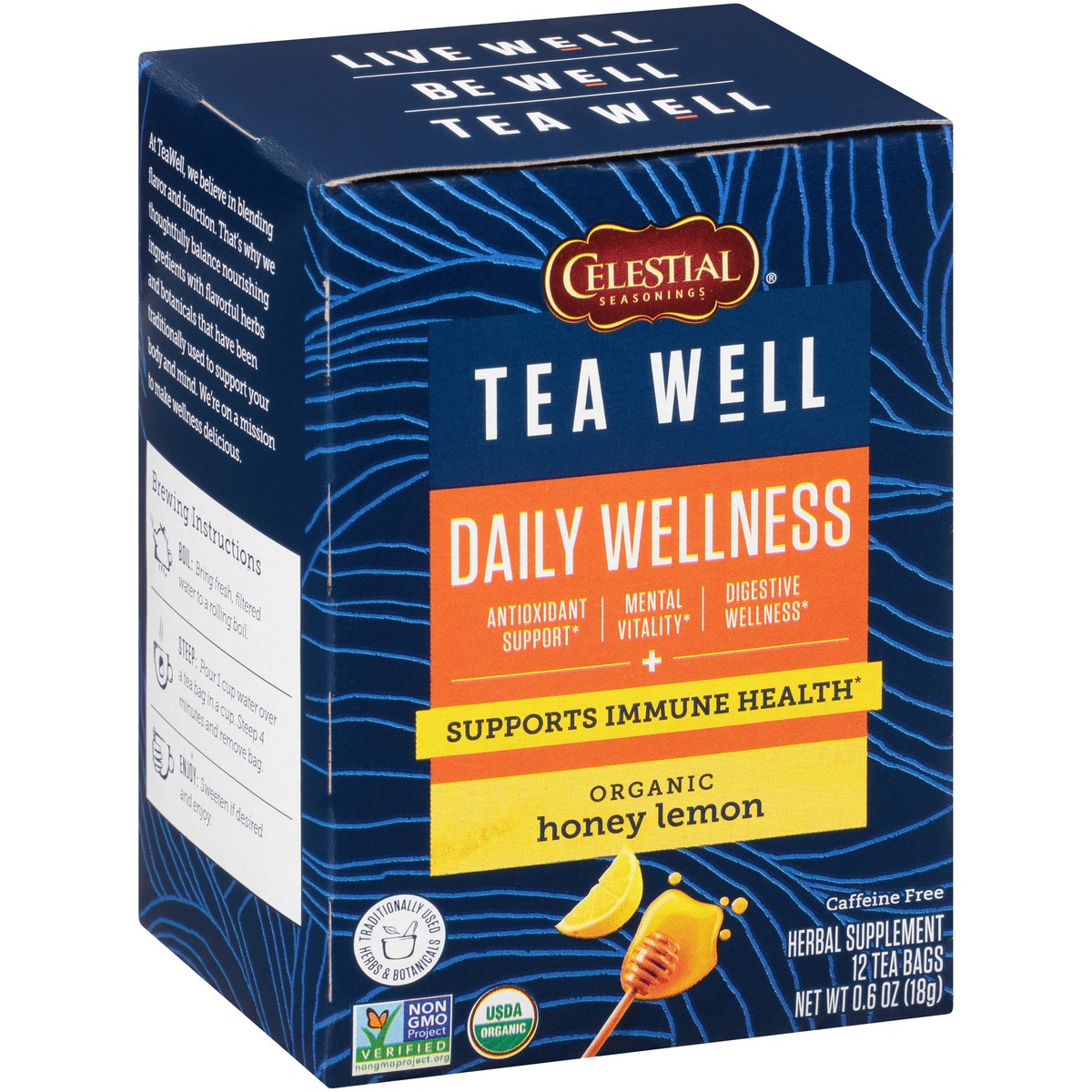 slide 2 of 8, Celestial Seasonings Honey Lemonade Tea Well Daily Wellness, 0.64 oz