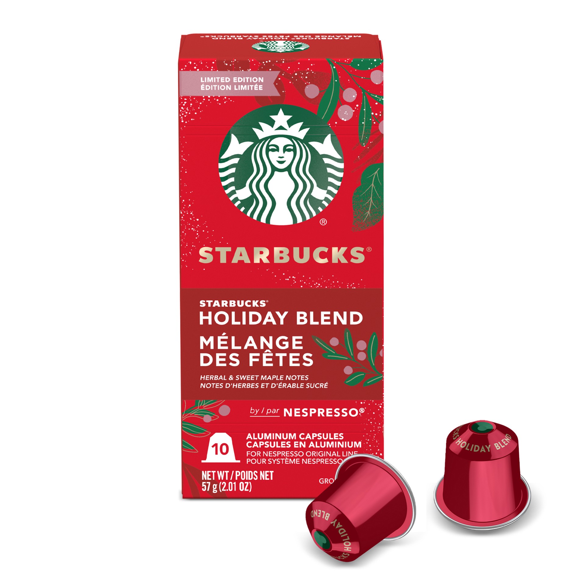 slide 1 of 4, Starbucks by Nespresso Holiday Blend Coffee Capsules, 10 ct