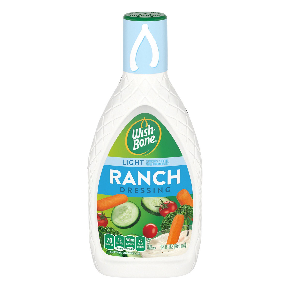 slide 1 of 5, Wish-Bone Light Ranch Salad Dressing, 15 FL OZ, 