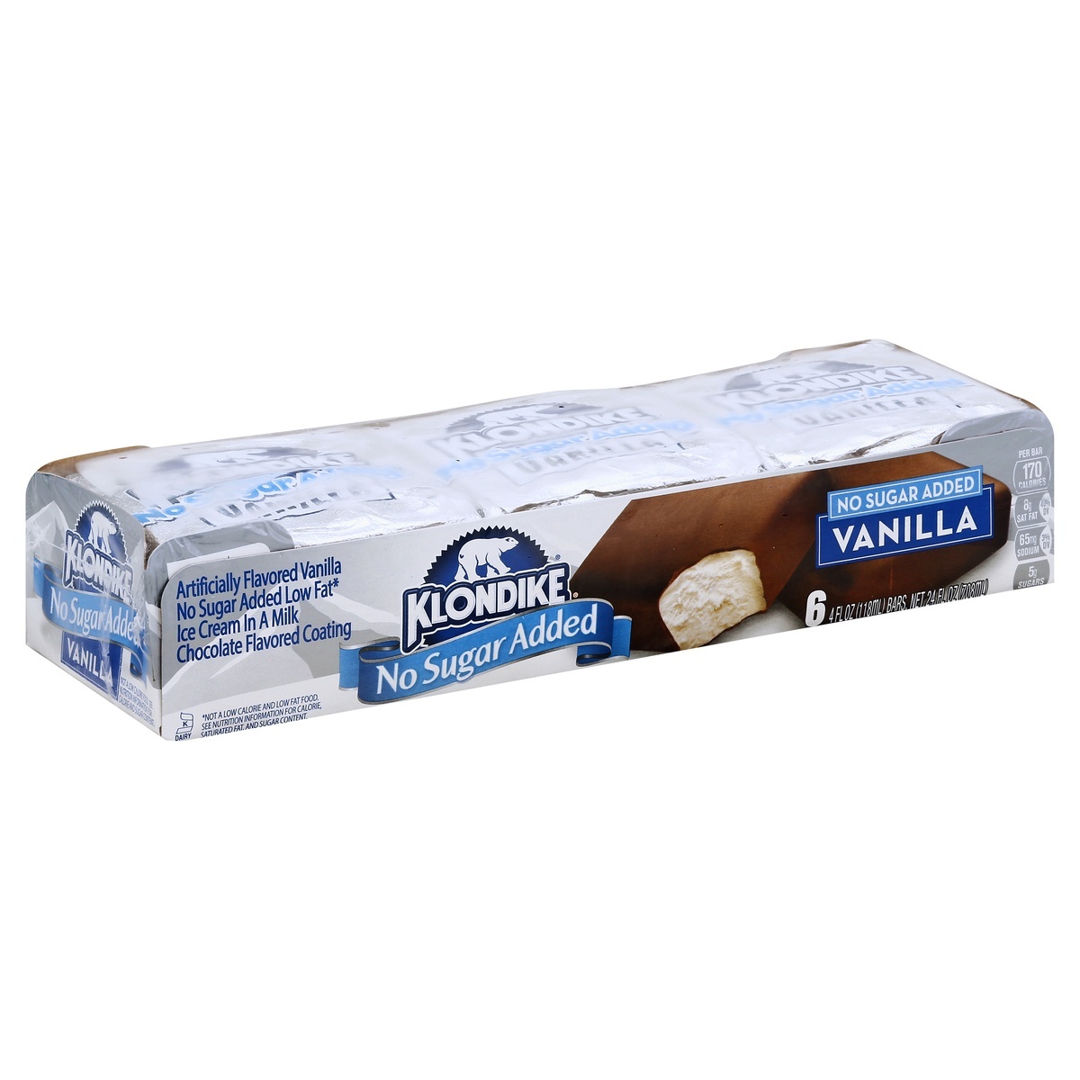 slide 1 of 5, Klondike Ice Cream Bars Vanilla No Sugar Added, 6 ct