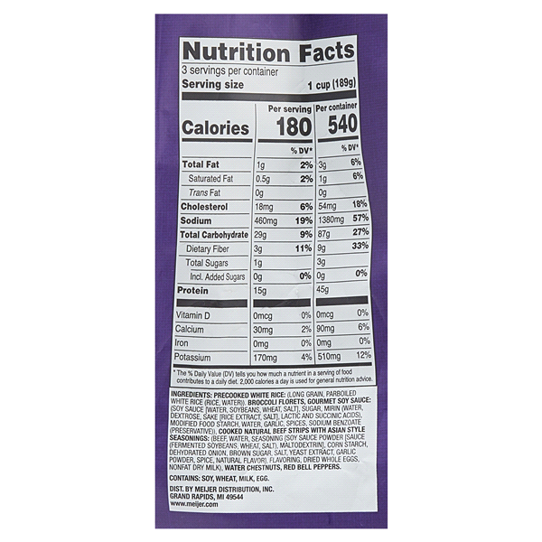 slide 14 of 25, Meijer Beef and Broccoli Skillet Meal, 20 oz