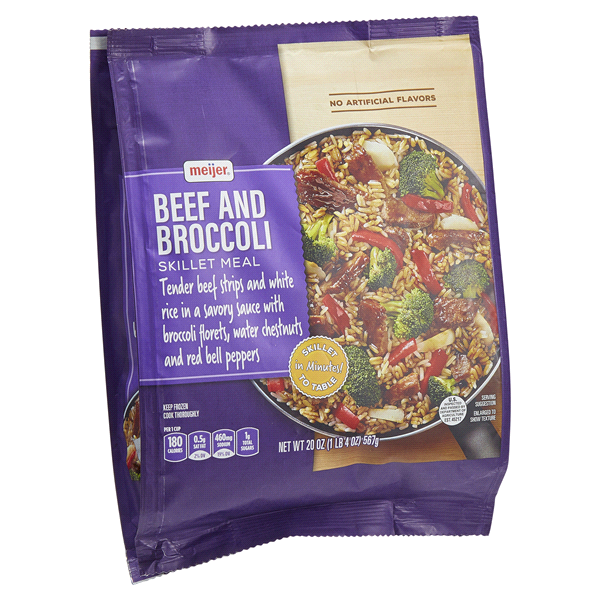 slide 7 of 25, Meijer Beef and Broccoli Skillet Meal, 20 oz