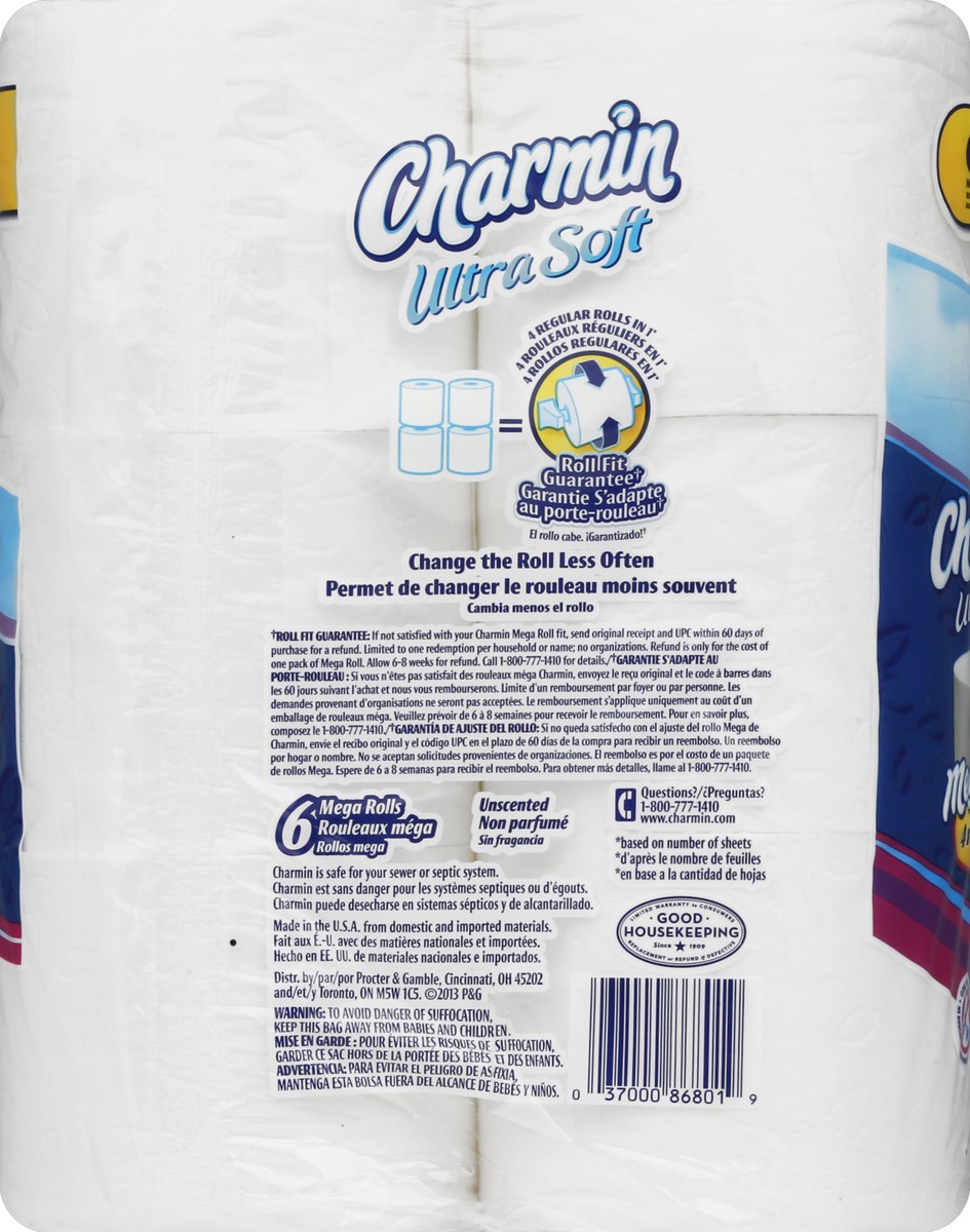 slide 5 of 7, Charmin Bathroom Tissue 6 ea, 6 ct