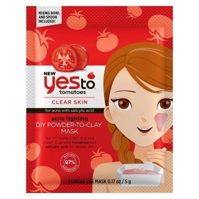 slide 1 of 1, Yes to Tomatoes Acne Fighting Diy Powder-To-Clay Mask, 33 oz