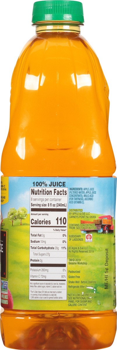 slide 7 of 8, Apple & Eve Sesame Street Big Bird's 100% Apple Juice - 64 oz, 64 oz