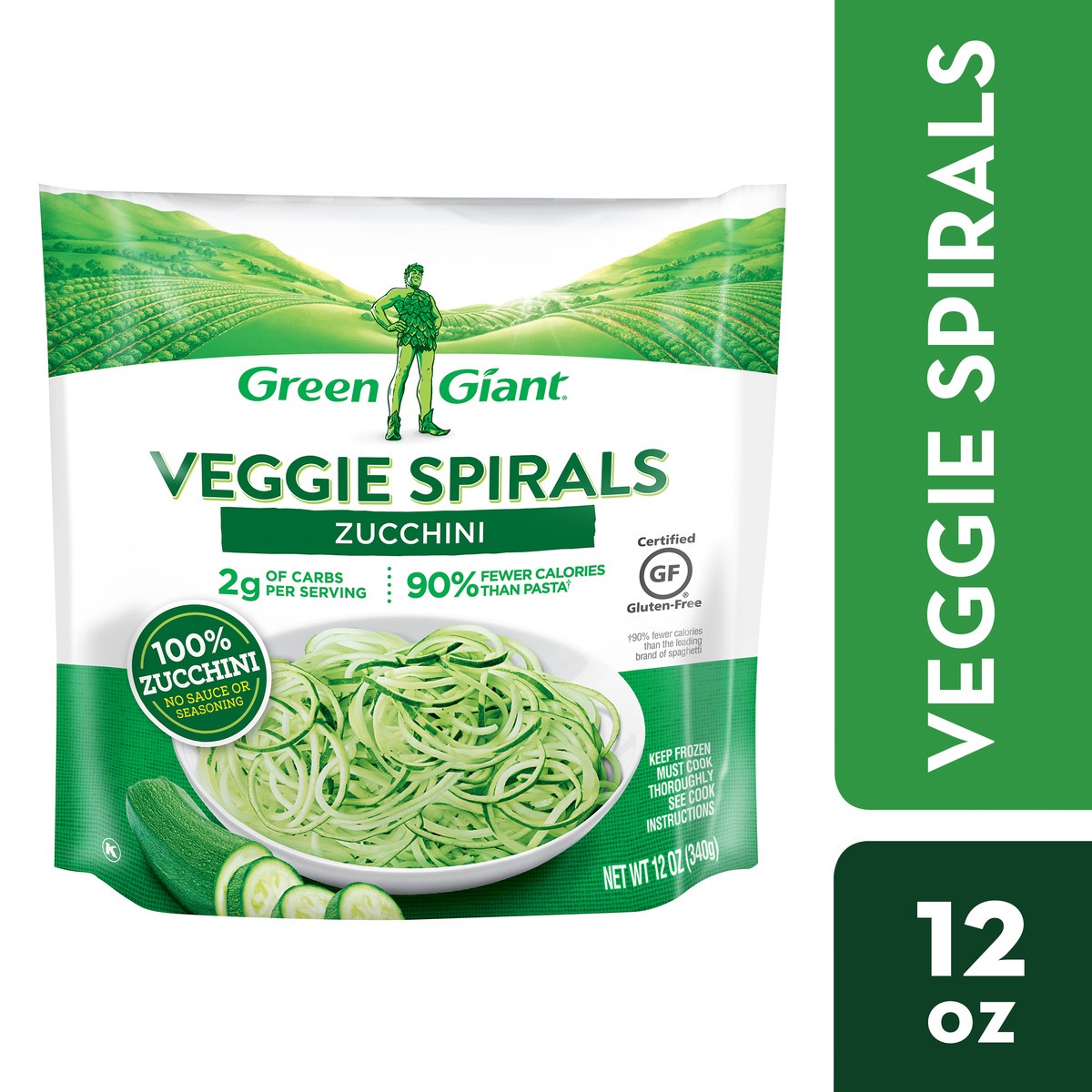 slide 2 of 13, Green Giant Veggie Spirals Zucchini, Frozen Vegetables, 12 OZ, 12 oz