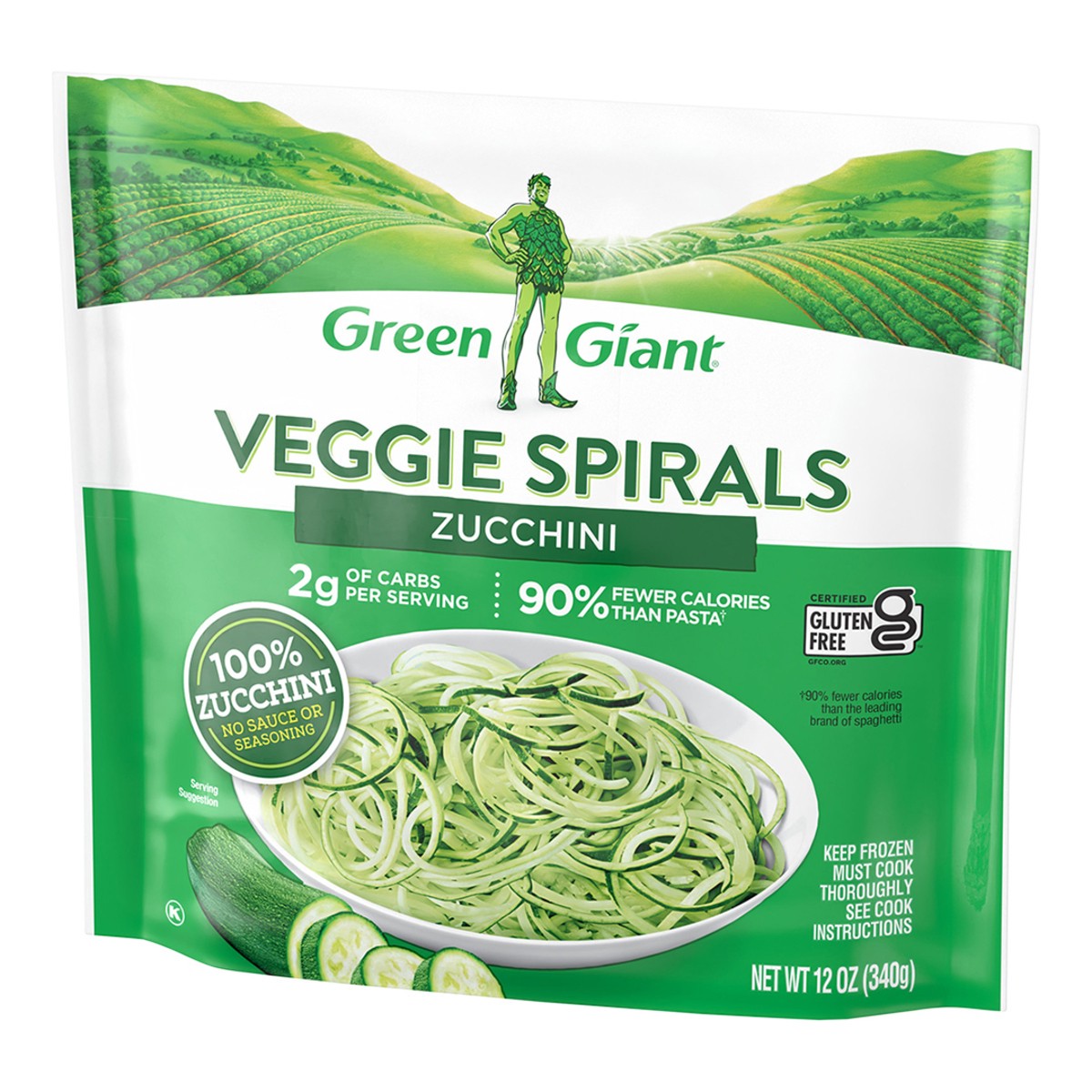 slide 7 of 13, Green Giant Veggie Spirals Zucchini, Frozen Vegetables, 12 OZ, 12 oz