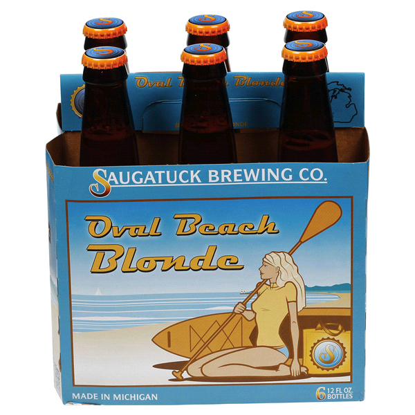 slide 1 of 6, Saugatuck Oval Beach Blonde, 6 ct; 12 fl oz