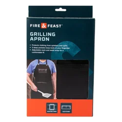 Fire & Feast BBQ Apron Black 40" x 20"