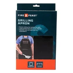Fire & Feast BBQ Apron Black 40" x 20"