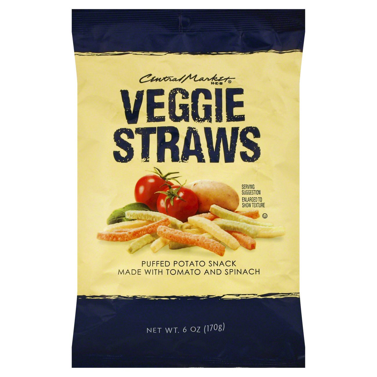 slide 1 of 1, Central Market Original Veggie Straws, 6 oz