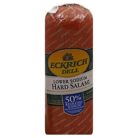 slide 1 of 1, Eckrich Low Sodium Salami, per lb