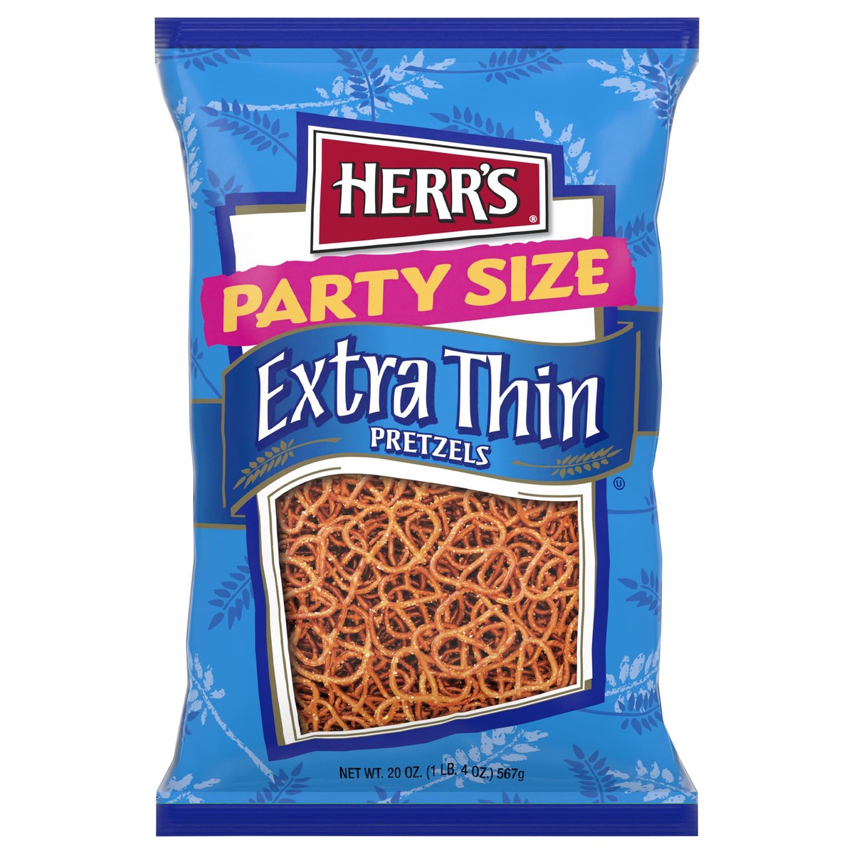 slide 1 of 11, Herr's Extra Thin Pretzels, 20 oz