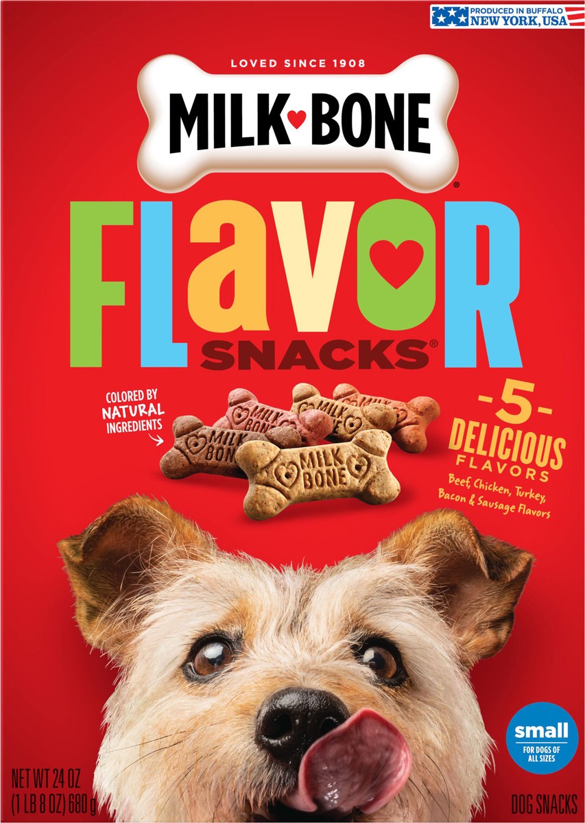 slide 1 of 43, Milk-Bone Flavor Snacks Small Dog Biscuits, Flavored Crunchy Dog Treats, 24 Oz., 24 oz