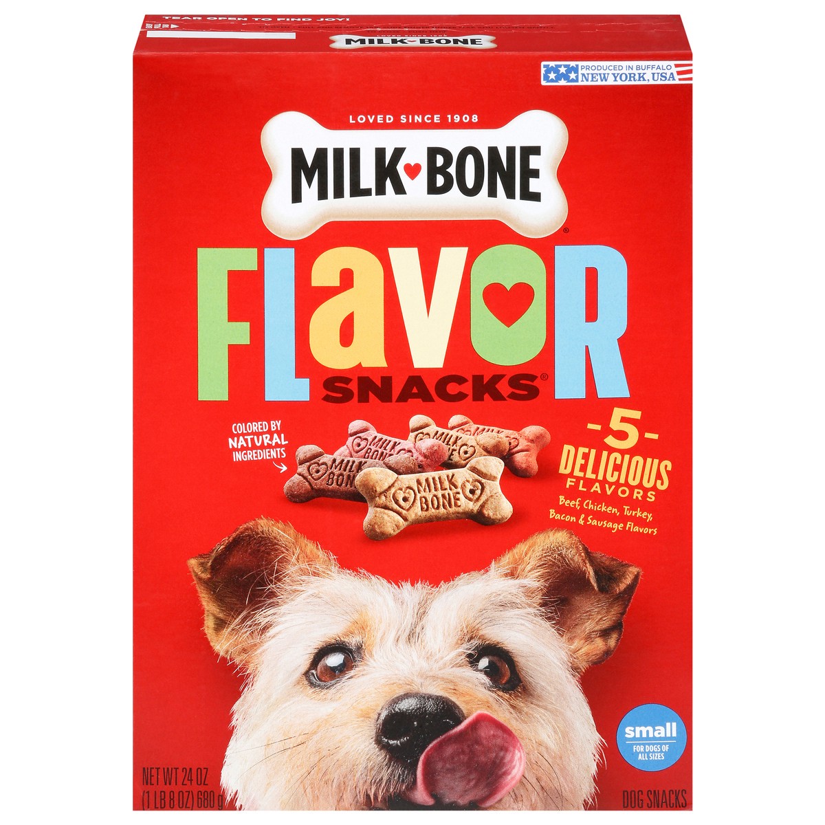 slide 1 of 43, Milk-Bone Flavor Snacks Small Dog Biscuits, Flavored Crunchy Dog Treats, 24 Oz., 24 oz