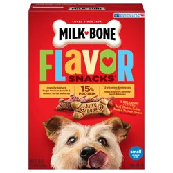 Milk-Bone Flavor Snacks Small Dog Biscuits, Flavored Crunchy Dog Treats, 24 Oz.