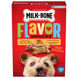 Milk-Bone Flavor Snacks Small Dog Biscuits, Flavored Crunchy Dog Treats, 24 Oz.