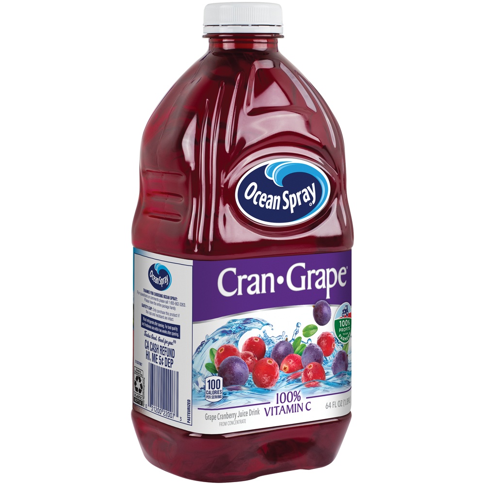 slide 2 of 6, Ocean Spray Cran-Grape Juice, 64 fl oz