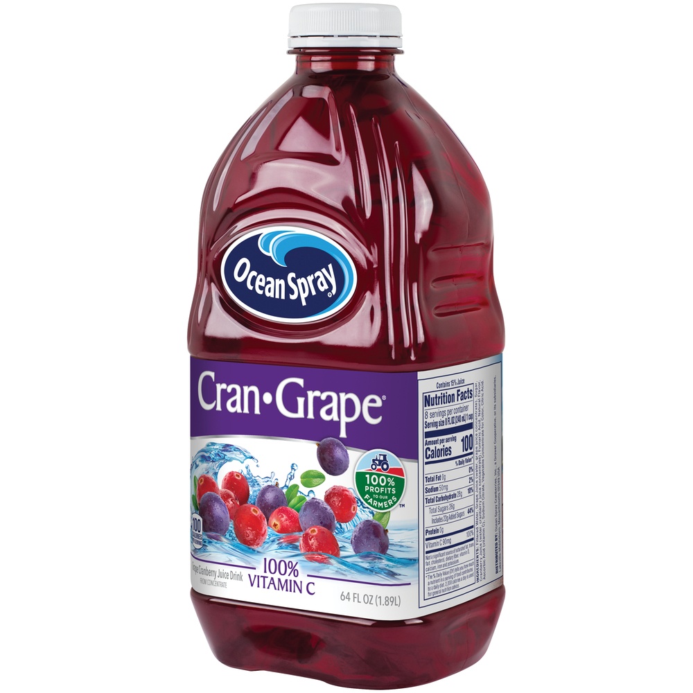 slide 3 of 6, Ocean Spray Cran-Grape Juice, 64 fl oz