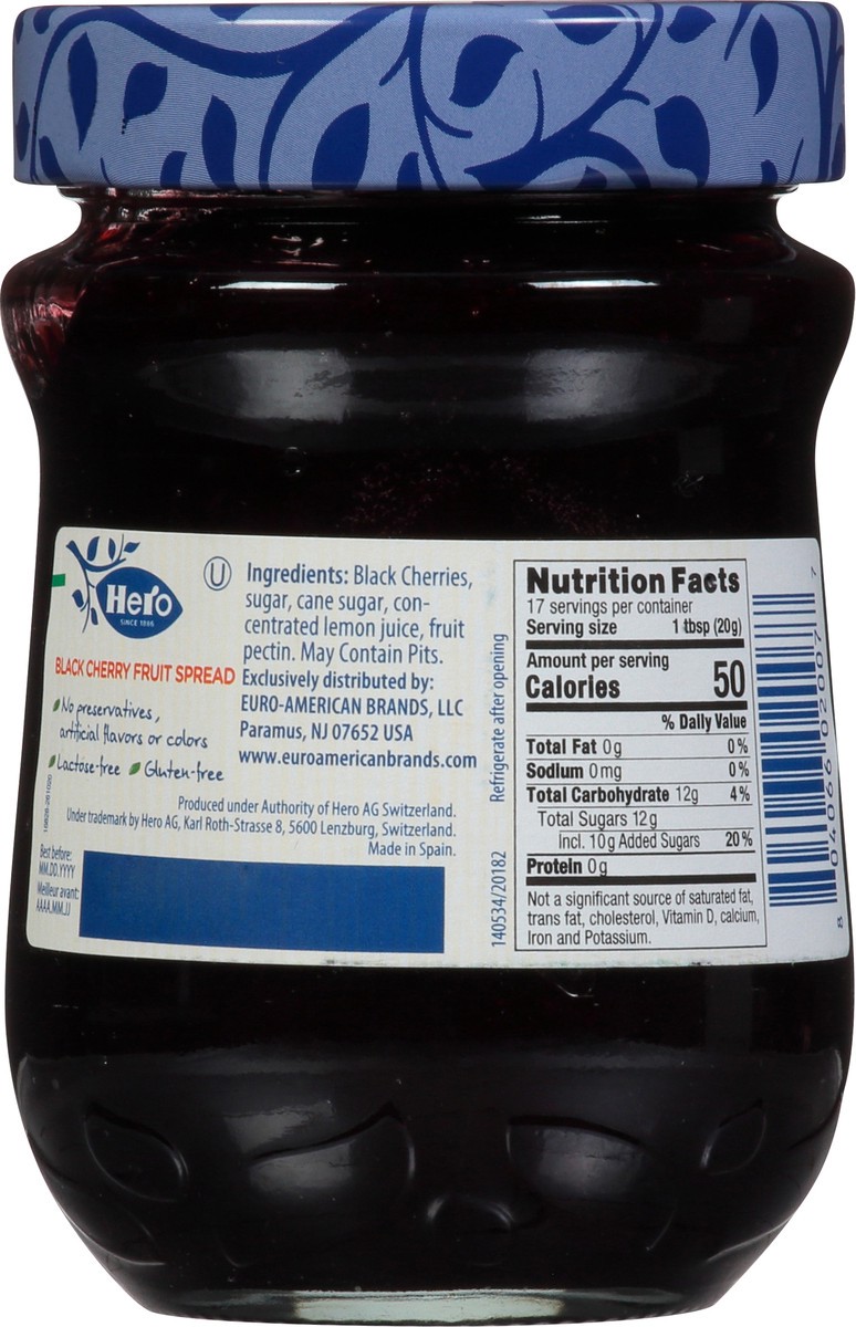 slide 5 of 12, Hero Fruit Spread Premium Black Cherry - 12 Oz, 12 oz