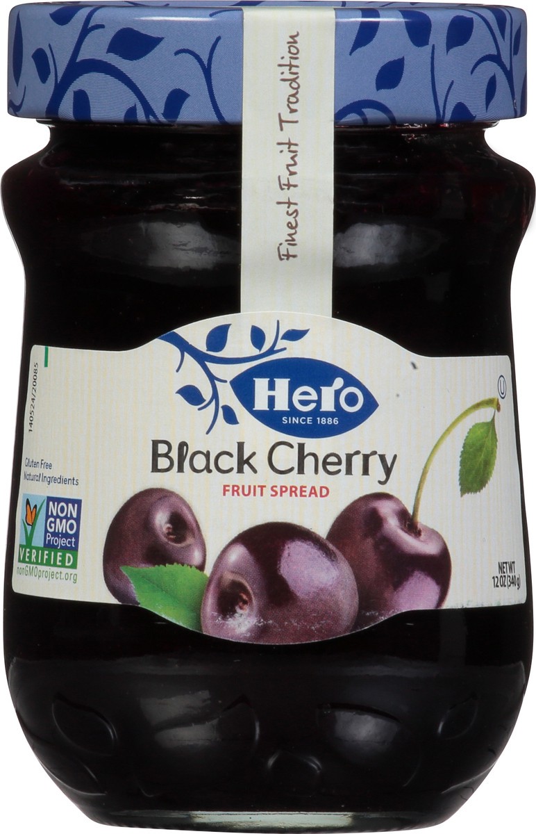 slide 3 of 12, Hero Fruit Spread Premium Black Cherry - 12 Oz, 12 oz