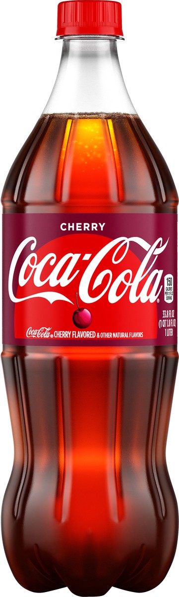 slide 3 of 5, Coca-Cola Cherry Soda - 33.8 oz, 33.8 oz