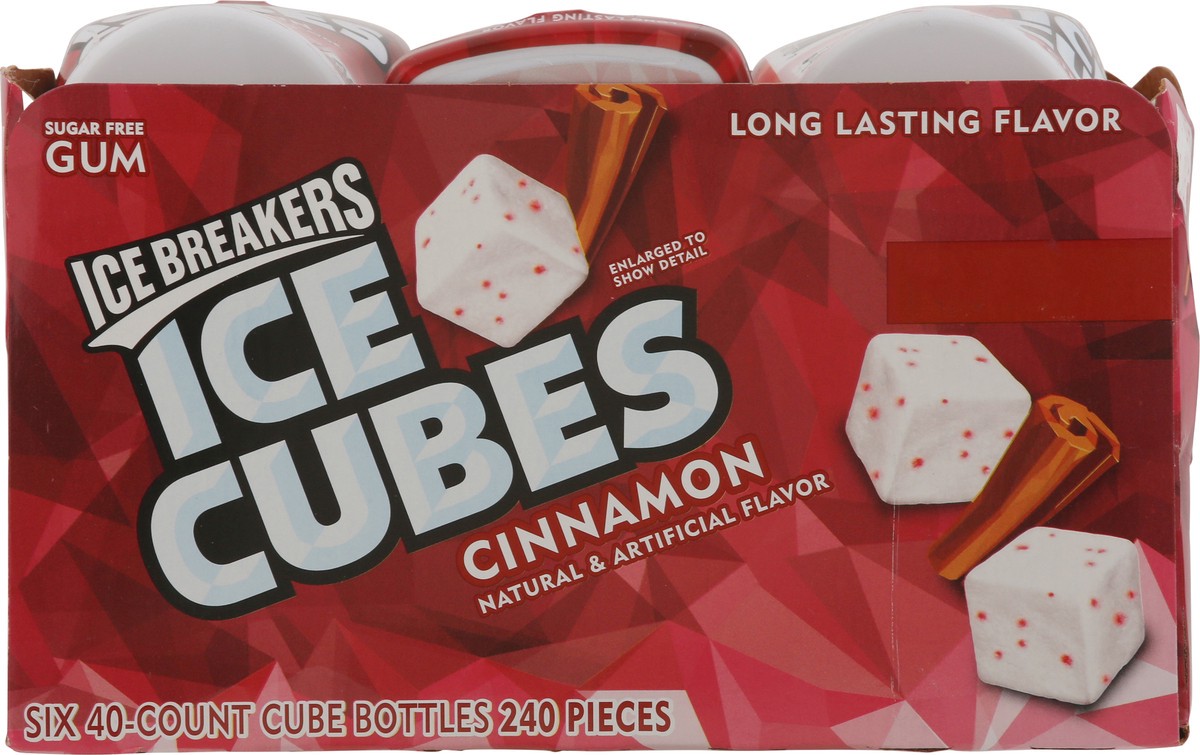 slide 4 of 9, Ice Breakers Ice Cubes Cinnamon Sugar Free Chewing Gum Bottle, 3.24 oz (40 Pieces), 3.24 oz
