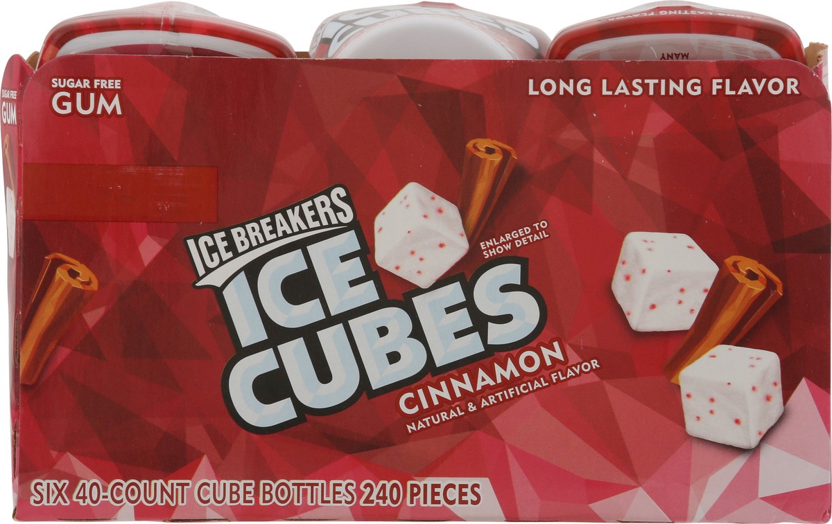 slide 6 of 9, Ice Breakers Ice Cubes Cinnamon Sugar Free Chewing Gum Bottle, 3.24 oz (40 Pieces), 3.24 oz