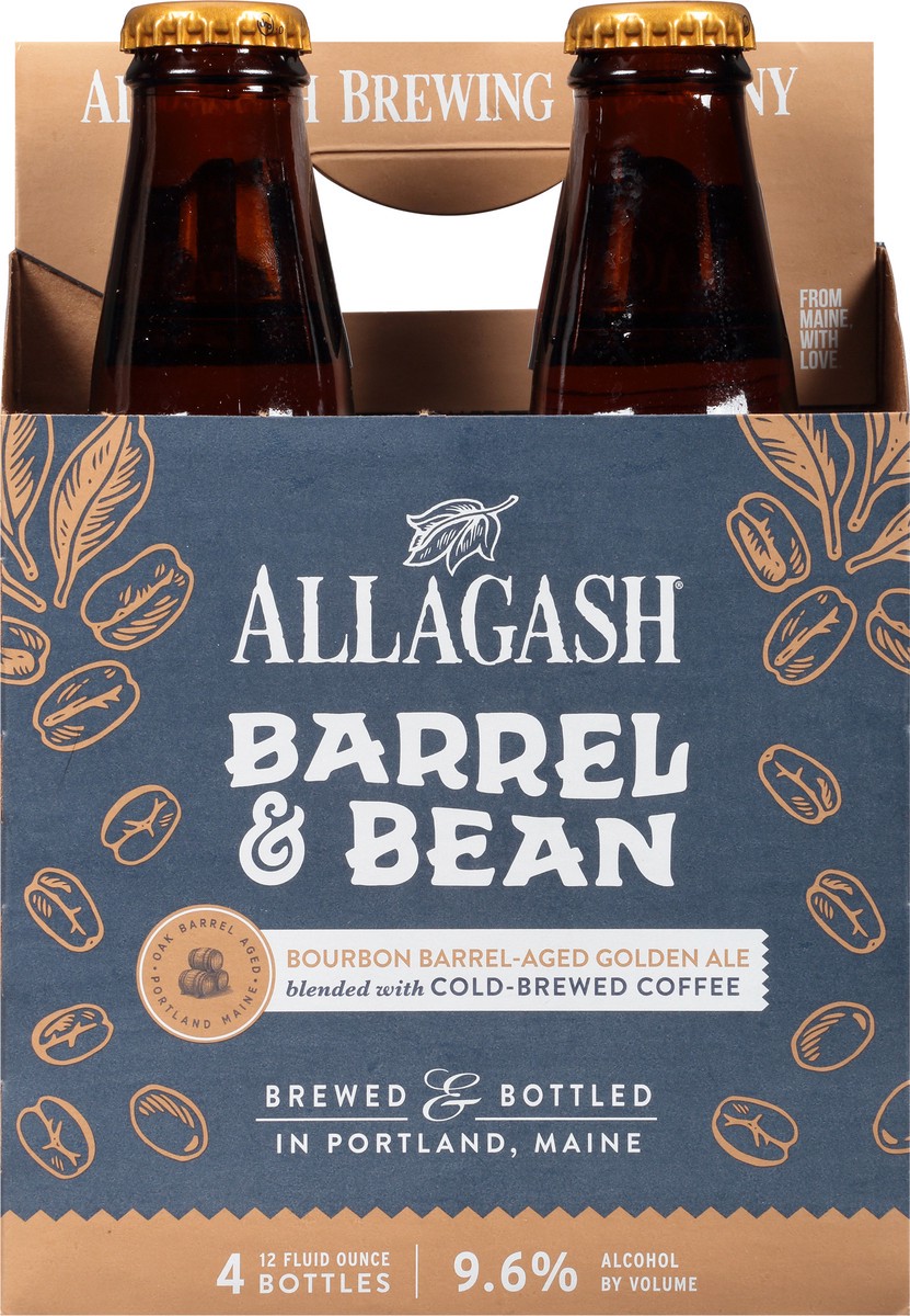 slide 7 of 11, Allagash Barrel & Bean Bourbon Aged Gold Ale with Coffee Ale 12oz 4 Pack Bottles, 48 oz