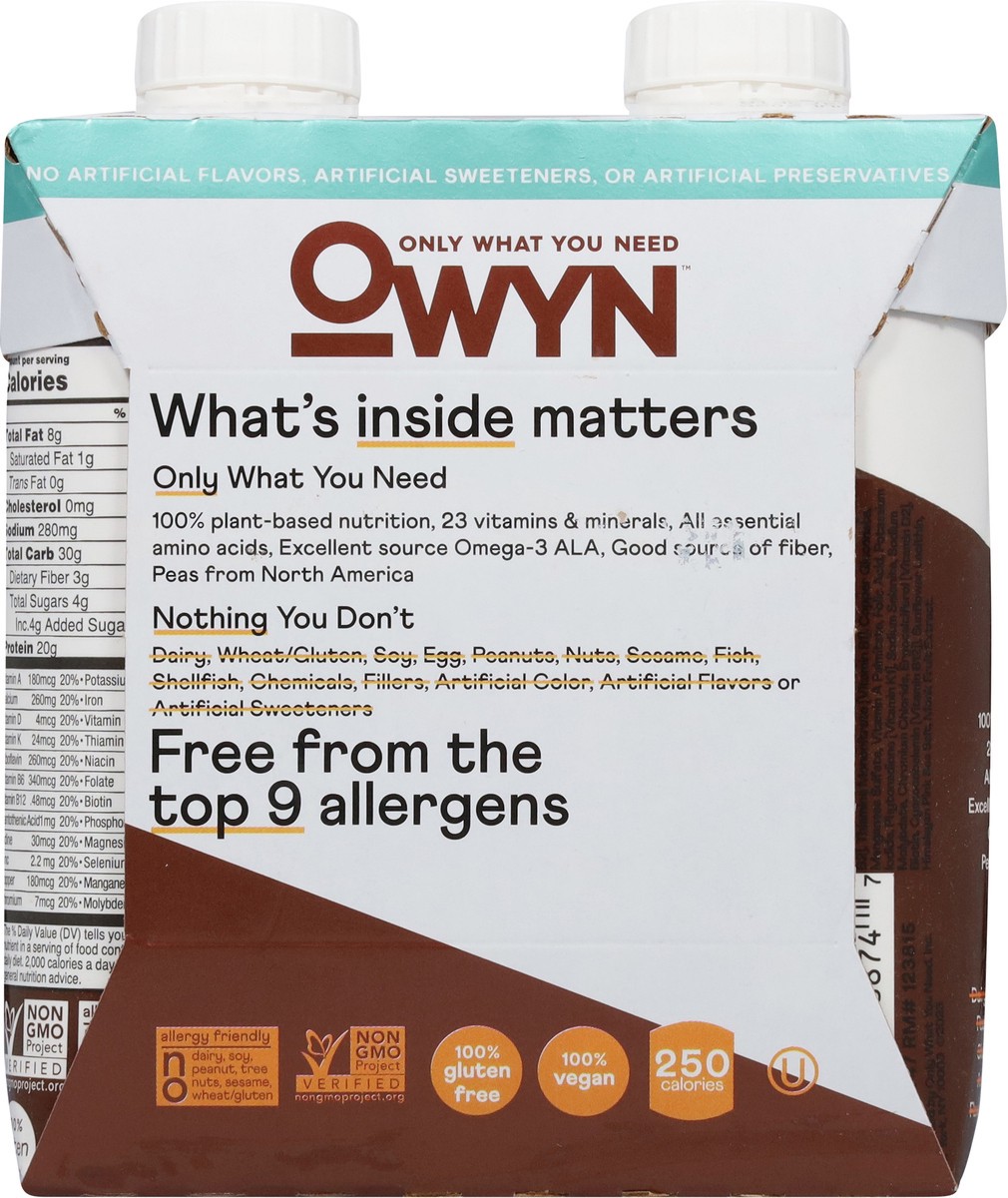 slide 8 of 13, OWYN Complete Chocolate Nutrition Shake 4 - 11.15 fl oz Shakes, 4 ct
