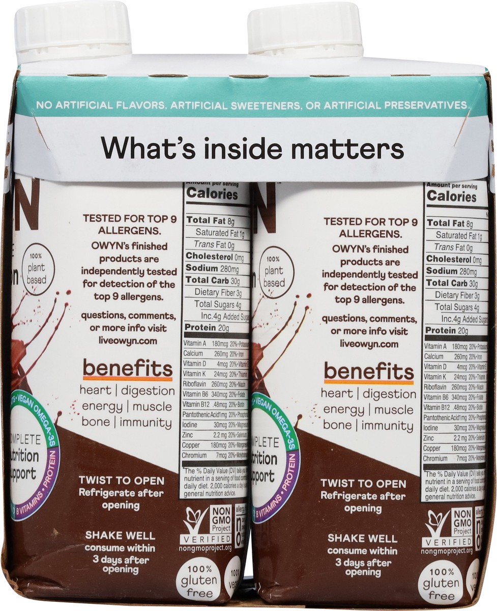 slide 3 of 13, OWYN Complete Chocolate Nutrition Shake 4 - 11.15 fl oz Shakes, 4 ct