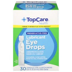 TopCare Health Preservative-Free Lubricant Eye Drops - 30 ea