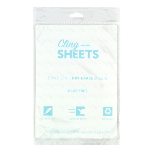 slide 1 of 1, Office Depot Brand Dry-Erase Memo Sheets, 5-7/8'' X 8-1/4'', White, Pack Of 5 Sheets, 5 ct