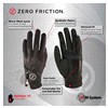 slide 9 of 9, Zero Friction Men's Left Hand Compression-Fit Synthetic Golf Glove Multipack, Universal Fit One Size, One Size