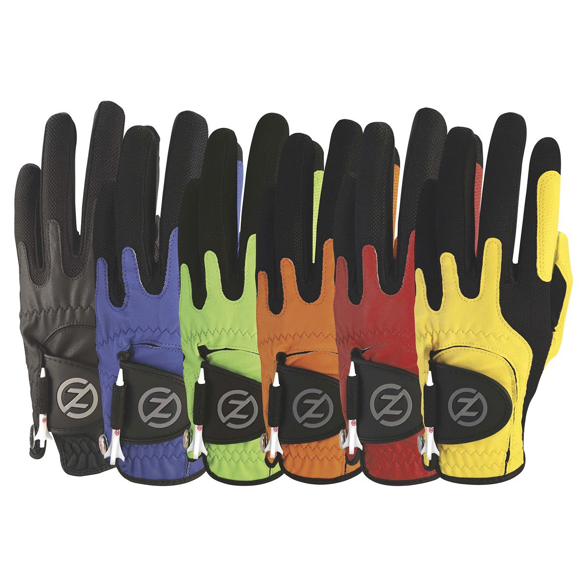 slide 1 of 9, Zero Friction Men's Left Hand Compression-Fit Synthetic Golf Glove Multipack, Universal Fit One Size, One Size