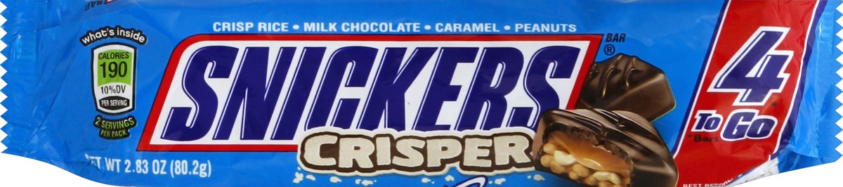 slide 2 of 6, Snickers Crisper Sharing Size Chocolate Candy Bars 2.83-Ounce Bar, 2.83 oz