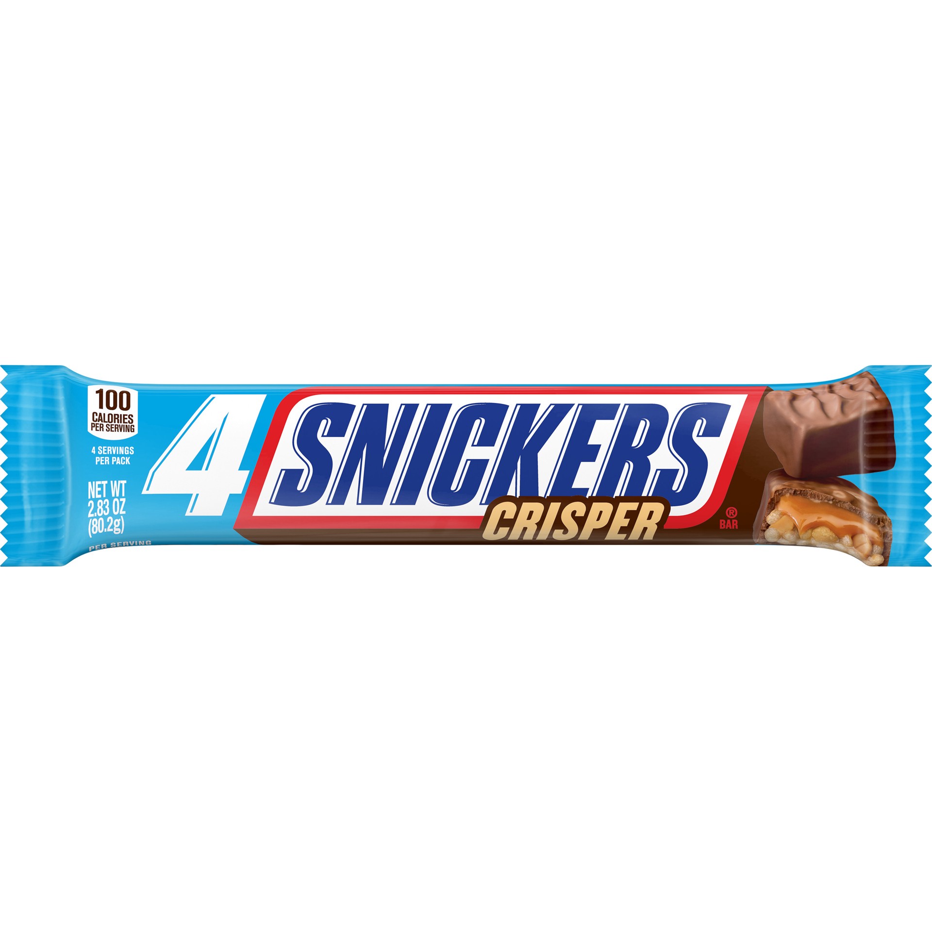 slide 1 of 6, Snickers Crisper Sharing Size Chocolate Candy Bars 2.83-Ounce Bar, 2.83 oz