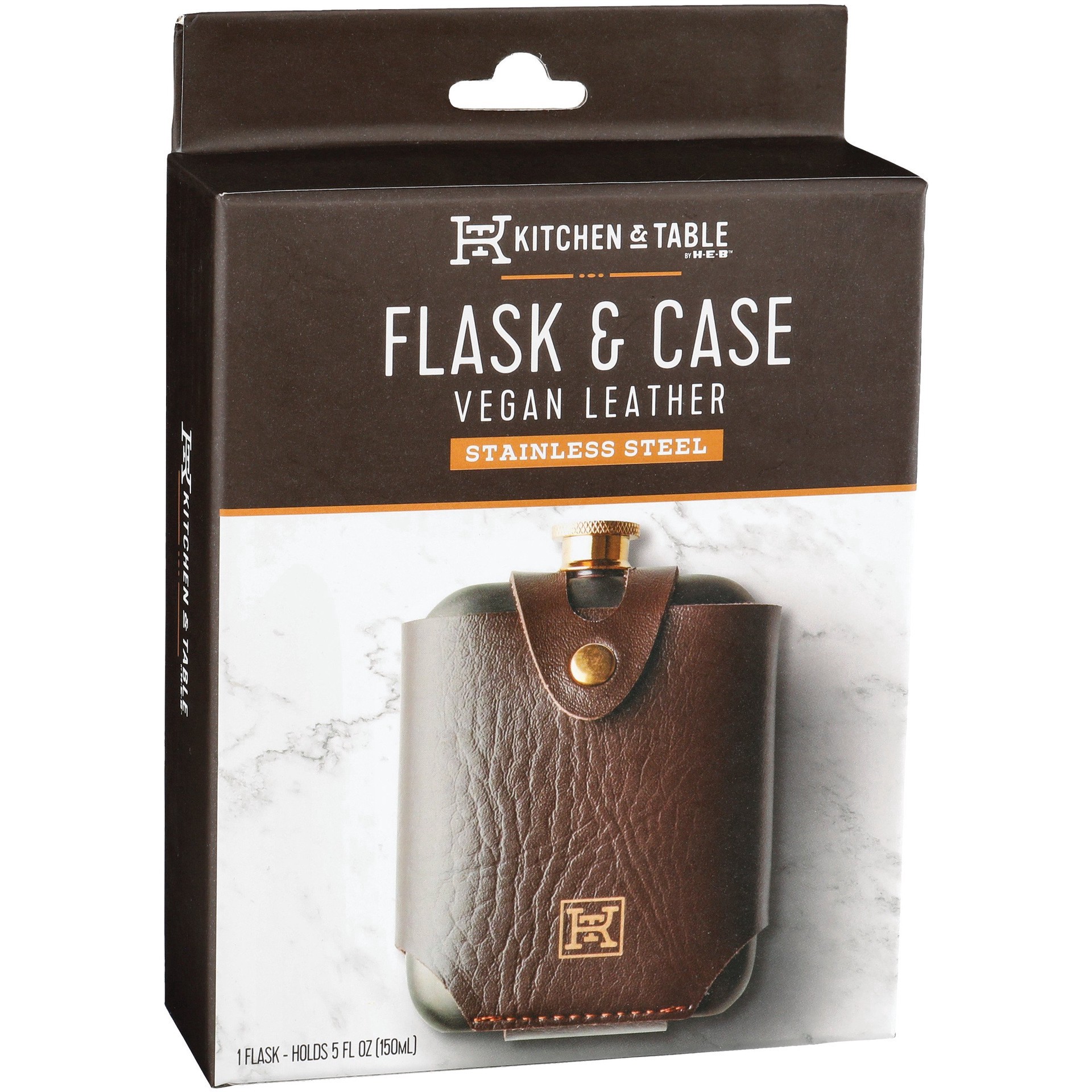 slide 1 of 1, Ktchen & Table by H-E-B Kitchen & Table by H-E-B Flask & Case, 1 ct